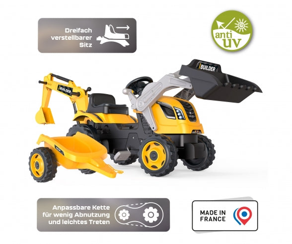 SMOBY Smoby Builder Max tractor + trailer