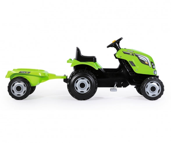 SMOBY Farmer Xl Green Tractor + Trailer