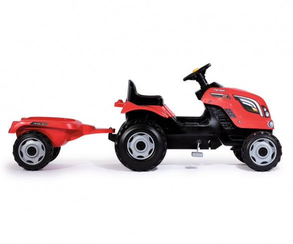 SMOBY Farmer Xl Red Tractor + Trailer