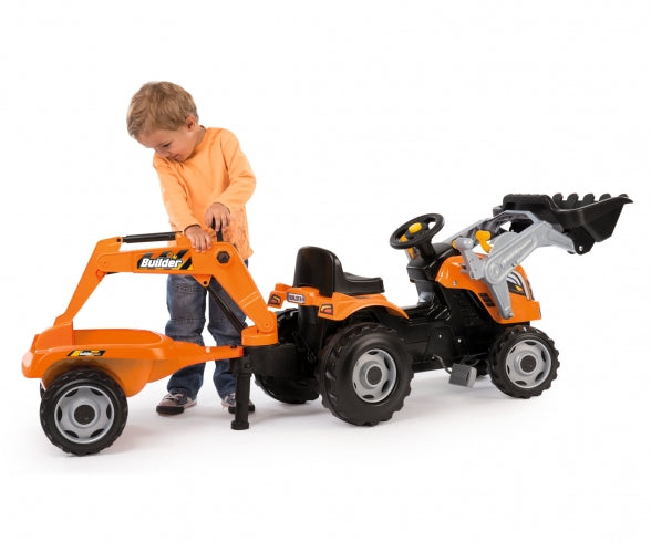 SMOBY Builder Max Tractor + Trailer